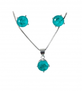 Conjunto Solitário Turmalina Fusion