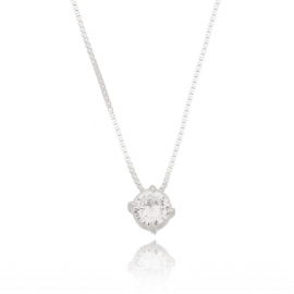 COLAR SOLITÁRIO MOISSANITE 8MM