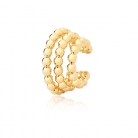 Brinco Piercing Dourado Bubble