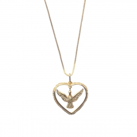 COLAR ESPIRITO SANTO PRATA+OURO