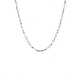 Colar Riviera Moissanite 3mm Prata