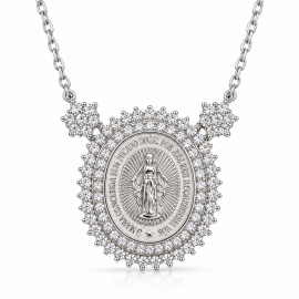 Nossa Senhora das Graças Medalha Milagrosa Moissanite