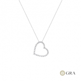 Colar Moissanite Coração Pure Love