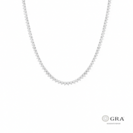 Colar Riviera Moissanite Prata 925 tamanho 38cm