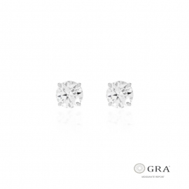 Brinco Solitário Moissanite 1ct