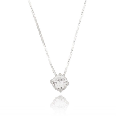 COLAR SOLITÁRIO MOISSANITE 8MM