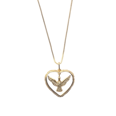 COLAR ESPIRITO SANTO PRATA+OURO