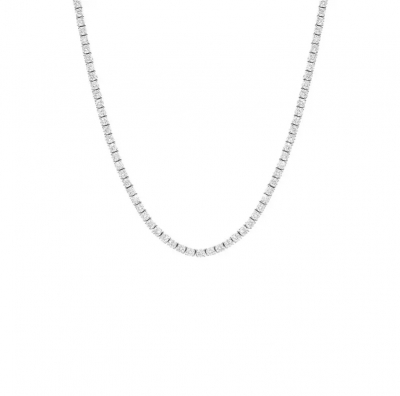 Colar Riviera Moissanite 3mm Prata