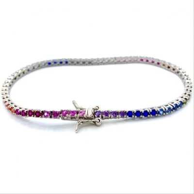 PULSEIRA RIVIERA PRATA - RAINBOW