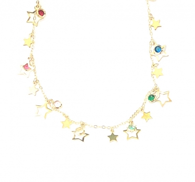 Colar Estrelas Dourado
