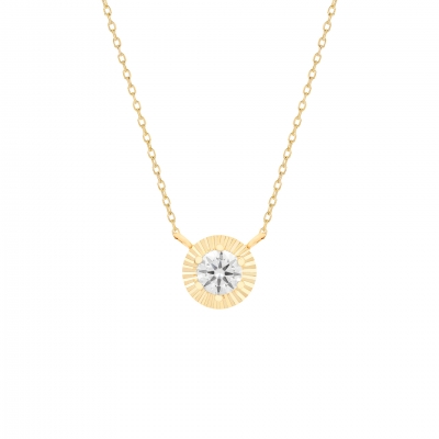 Colar Soleil Moissanite Ouro