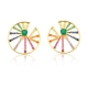 Brinco Safiras Rainbow Dourado