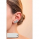 Brinco Esmeralda Colombiana Earcuff Prata