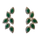 Brinco Solaris Esmeralda Banho de Ouro - EarCuff