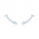 Brinco Earcuff Solitários Aguamarinha -Prata 925