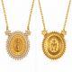 Nossa Senhora das Graças Medalha Milagrosa Moissanite - Ouro