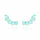 Brinco Esmeralda Colombiana Earcuff Prata