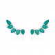 Brinco EarCuff Esmeralda em Prata