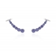 Brinco Prata EarCuff Solitários Tanzanita