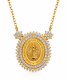 Nossa Senhora das Graças Medalha Milagrosa Moissanite - Ouro