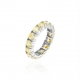 Aliança Inteira Cravejada Fancy Yellow Prata 925